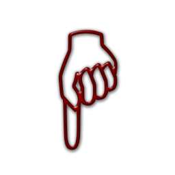 Pointing down